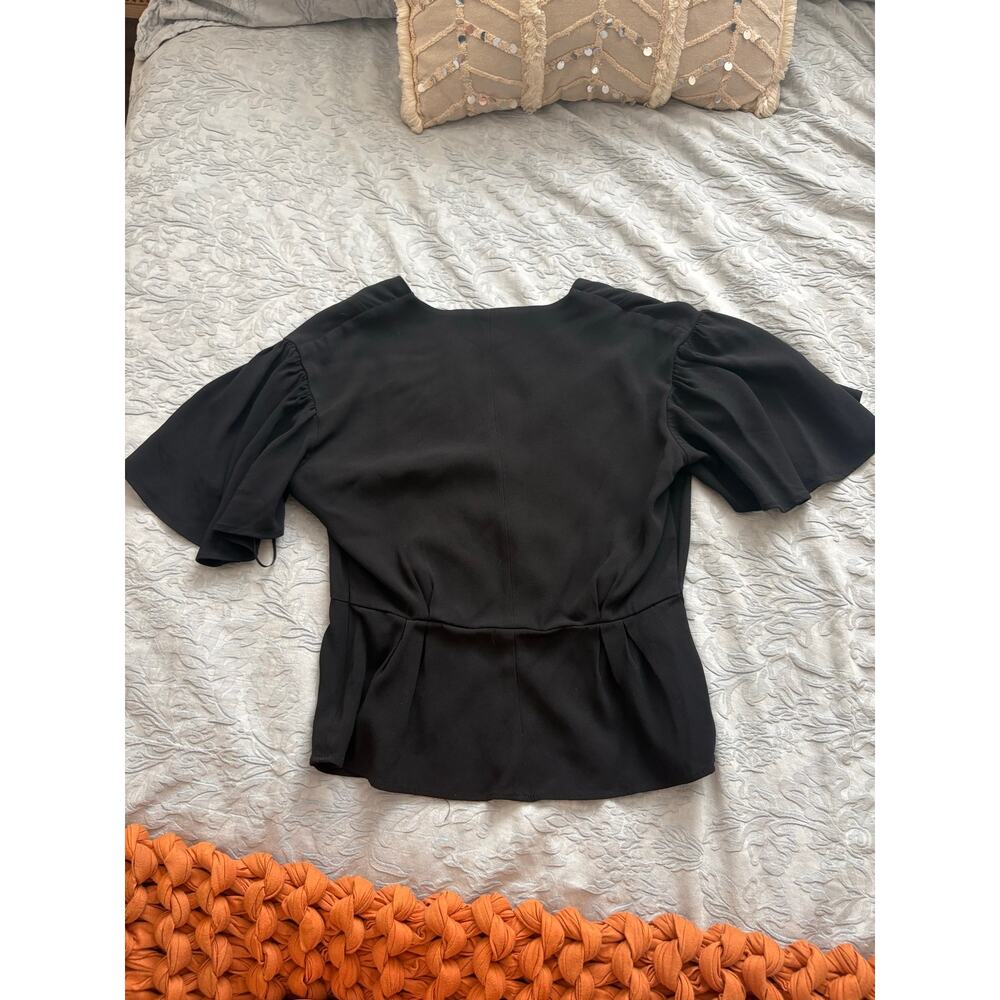 The Kooples Black Underground Satin Blouse Sz.2 / Medium - Picture 8 of 9
